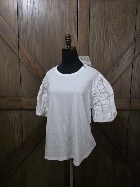 A.L.C. Tops - NWT A.L.C. White Puff Sleeve Cotton Tee